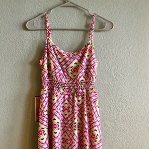 Hi-Lo Multi-Color Spaghetti Strap Dress